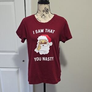 Tipsy Elves You Nasty Tee Shirt Santa Small